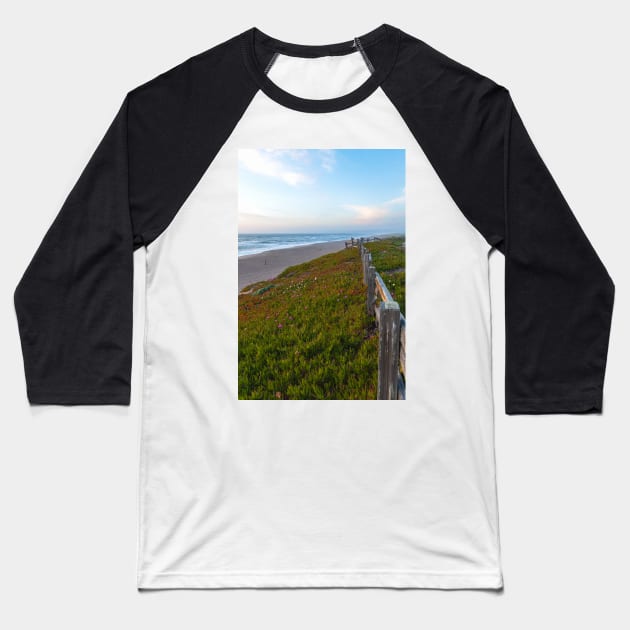 Point Reyes Beach Baseball T-Shirt by jvnimages